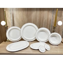 Twinkle Rise 28 Parça Bone Porselen Yemek Takımı Gold 14gld01