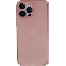 Newface Apple Uyumlu iPhone 13 Pro Max Kılıf Pp Ultra İnce Kapak - Pembe Pembe