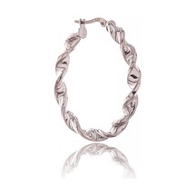 Silver Halka Gümüş Küpe-385 Silver