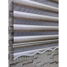 Kahve Krem Geçişli Zebra Perde Tüm Ölçülerde