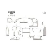Chevrolet Trailblazer Torpido Kaplama 2002 13 Parça Alüminyum