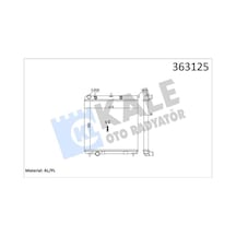 Kale 363125 Motor Su Radyatörü - Citroen C3 2016- 1.2 Vtı Manuel Şanz. 133354 - 133361 - 133362 - 133374 - 3648444 - 1330q5 - 1330v4