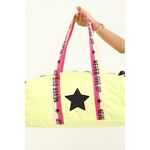 İcone Bag Çocuk Yıldız Logolu Spor Çanta, Çocuk Spor Çanta, Fermuarlı Detaylı Çocuk Spor Çanta Sarı