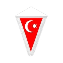 Osmanlı Son İmparatorluğu Bayrağı - 17 Eski Türk Devletleri - Satenüçgen Flama Bayrak 1