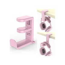 Vıkefon 360 Derece Dönen Kulaklık Tutucu, Masa Klip Kanca, Kulaklık Depolama Ve Organizatörpembe Pembe