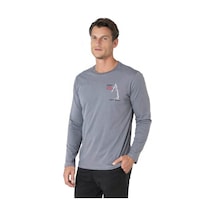 Pierre Cardin Erkek Yeni Sezon Bisiklet Yaka Baskılı Uzun Kollu Pamuk Pijama Takımı Ch.pc.6.103.c0-koyu Gri-l Çok Renkli
