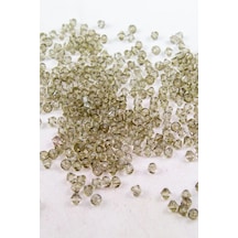 4 Mm Piramit Koyu Gri Akrilik Boncuk Aksesuar Takı Malzemesi 25 Gram
