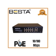 10 Port Poe Switch 10/100 Mbps 8 Port Poe Bst1020