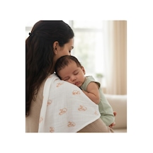 4 Lü Tek Kat Müslin 50x50 Cm Anne Bebek Omuz Mendili %100 Organik Pamuk Müslin - 882046171
