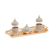 İkili Taşlı Suluk Seti Taşlı Sarı