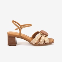Noa Harmon Kadın Ayarlanabilir Kayışlı 5cm Topuklu Sandalet 10287 Multi-tan