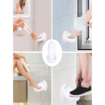 Mucit Home Hamile Ve Yaşlılara Uygun Vantuzlu Ayak Desteği Duş İçin Ayak Desteği Aparat Şeffaf