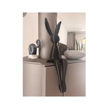 Zeroxo 30 Cm Oturan Tavşan Figürü, Uzun Bacaklı Raf Kenarı Süsü, Mat Dokulu Minimalist Dekoratif Hayvan Biblosu, Ev Ve Masa Dekoru
