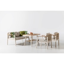 Onyx Midi Bahçe & Balkon Oturma Grubu Krem