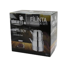 Filinta Orta Boy Çelik Çaydanlık Seti Çift Kapaklı Renkli Bakalit Kulp Üst Demlik: 1.25lt - Alt Suluk: 2.25lt Kendinden Süzgeçli Bx40 Çok Renkli