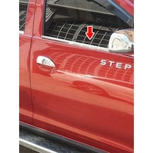 Dacia Sandero Stepway 2013-2014-2015-2016-2019-2020 Krom Cam Çıtası 4 Parça Paslanmaz Çelik