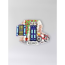 Küçükköy Polyester Kabartmalı Magnet 7 X 5,5 Cm Dekoratif Hediyelik Buzdolabı Süsü Kod:1522