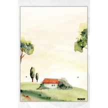 A5 Çiçek Bloknot Çizgisiz Defter - 50 Yaprak - Memopad - Notepad - Not Defteri - Not Kağıdı - 1736 Çok Renkli