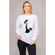 Anime Tokyo Ghoul Anteiku Baskılı Beyaz Kadın Sweatshirt (528325236)