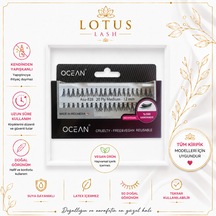 Asu-828 El Yapımı Vegan Demet Takma Kirpik 12mm Medium 10 Ply Doğal Hacimli İpek Kirpik