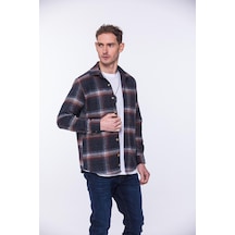 Oversize Oduncu Yumuşak Dokulu %100 Cotton Kareli Hediye Kutulu Erkek Gömlek Fs-002201 - Yeşil-1734