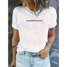Kozia Outdoors Malkoçbey Paris Baskılı T-shirt Beyaz