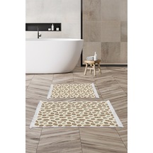 Alanur Home Kaymaz Taban Djt Klozet Takımı Trend Saçaklı Vintage Al5014 Bej