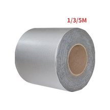 Yüksek Sıcaklık Dayanımı Su Geçirmez Bant Alüminyum Folyo Kalınlaşmak Butil Bant Duvar Çatlak Çatı Kanalı Onarım Yapışkan Bant 1mx5cm