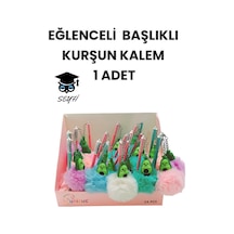 Eğlenceli Başlıklı Kurşun Kalem Ponpon Kalemler 1