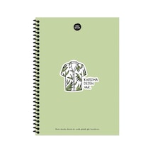 Hisli Şeyler 17x24 Cm Çizgisiz Telli Defter Sert Kapak 100 Yaprak Çok Renkli