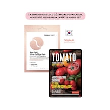Dermal 3 Katmanlı Rose Gold Göz Maskesi + Pamuk Domates Maskesi