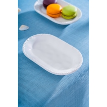 Milano Oval Kayık Tabak - 15 Cm Beyaz