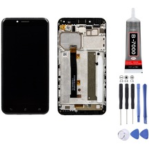 Asus Zenfone 3 Max 5.5 İnç Zc553kl Uyumlu Lcd Ekran Çıtalı Siyah + Montaj Kiti