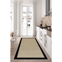 West Home Dijital Baskı Yıkanabilir Kaymaz Taban Salon Halısı Mutfak Halısı Koridor Halısı Wh 455 Black
