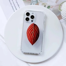 Goldenqian Soket Katlanır Kavrama Tok Güzel Yaprak Akrilik Telefon Tutucu İçin İphone13 Evrensel Telefon Braketi Griptok Standı K001 K001