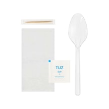 4lü Lüks Yemek Seti Şeffaf Ymkset-01 - 50 Adet Şeffaf