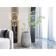 Nuano Consept Zono Serisi Uzun Saksı Koyu Gri 43x45
