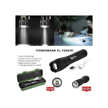 Powerbank Özellikli Uzun Menzilli El Feneri Wt039 Çok Renkli