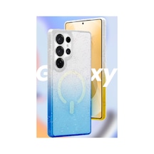 Samsung Galaxy  Uyumlu  S25 Ultra Pummel Shiny Magsafe Kapak - Siyah