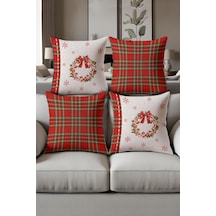 Dijital Baskılı Yumuşak Dokulu 4 Lü Kırlent Kılıfı Takımı 43x43 Cm Krl0054 Renkli