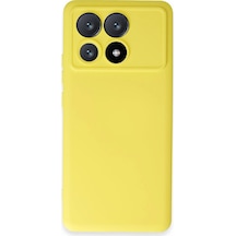 Xiaomi Poco X6 Pro Kılıf Nano İçi Kadife Silikon Sarı
