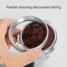 Siyah 4 Mıknatıslı Huni, Dökülmeyi Önleyen, Dağınıklık Önleyici Bira Barista Onaylı Espresso Aracı 53mm