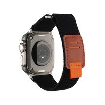 Apple Uyumlu Apple Uyumlu Watch  Ultra 49mm Hasır Kordon Zore Krd-106 Strap Kayış-siyah