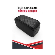 Alfa Romeo Spider İle Uyumlu Sünger Kolçak Siyah Deri Siyah Dikişli