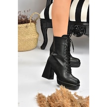 Fox Shoes Siyah Platform Topuklu Kadın Bot L282190409