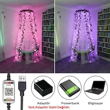 Ally 5mt 50 Led Rgb Bluetooth Telefonla Kontrol Edilen Usb Led Lamba İos-android- 5775 Mavi