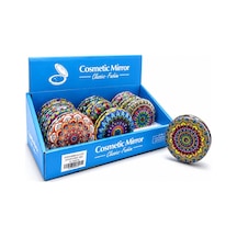 5 Adet El Aynası Taşlı Yuvarlak Kalın 7 X 7 Cm Hand Mirror Pocket Mirror Diğer