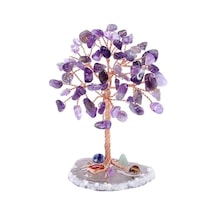 Valkyrie Ametist Yaşam Ağacı Kristal Bonsai Doğal Taş Dekor / El Yapımı Tel Ağaç Meditasyon &amp Ofi