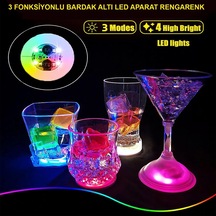 Işıklı Yapışkanlı Bardak Altı Aparatı Ledli 3 Modlu 6 Cm Çap 1 Adet Diğer