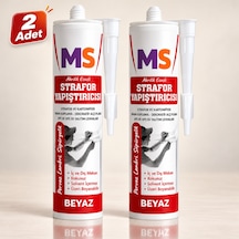 2 Adet Beyaz Strafor Yapıştırıcısı 310 Ml Akrilik Esaslı Kartonpiyer Eps Xps Yapıştırma Tutkalı 480 Gr